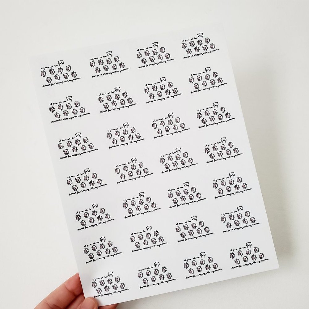 LB034 Cat Kitten Thank You Sticker [Price Firm] - Picture 3 of 8